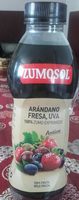100% zumo exprimido de arándano, fresa y uvas