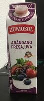 Zumo de arándano, fresa, uva