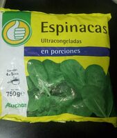 Espinacas en porciones ultracongelada