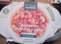 Pasta con verduras y pollo 300gr