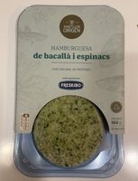 Hamburguesa de bacalao y espinacas