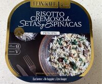 Risoto cremoso de setas y espinacas