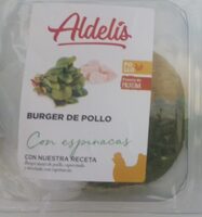 Burger de pollo con espinacas