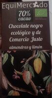 Chocolate negro ecológico almendras y limon