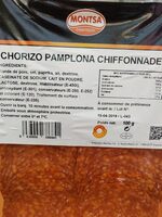 Chorizo pamplona chiffonnade