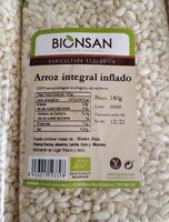 Arroz integral inflado
