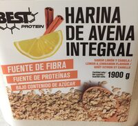 Harina de avena integral