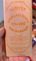 Chocolate negro 70% con naranja