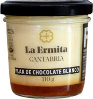 Flan de chocolate blanco sin gluten