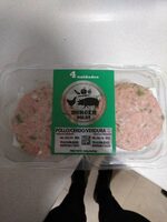 Hamburgesa de pollo-cerdo-verduras
