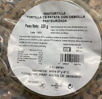 Minitortilla de patata con cebolla