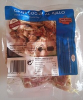 Oreja cocida al ajillo