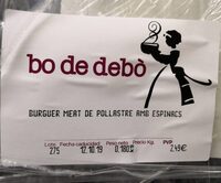 Burger meat pollastre amb espinacs