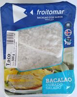 Taco. Bacalao curado salado