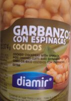 Garbanzos con espinacas cocidos