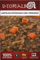 Lentejas estofadas con verduras