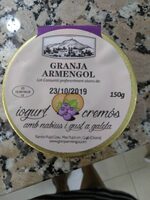 Yogur cremoso con arándanos y sabor a galleta