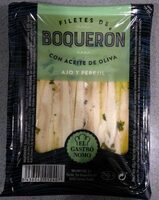 Filetes de boquerón con aceite de oliva, ajo y perejil