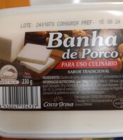 Banha de Porco para Uso Culinário