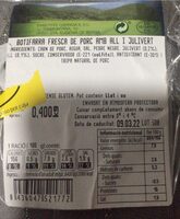 Botifarra fresca de porc amb all i julivert