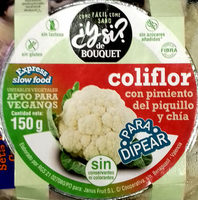 Coliflor con pimiento del piquillo y chía