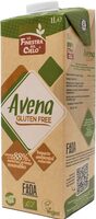 Bebida de avena bio sin gluten
