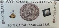 Xocolata 70% cacau amb oli i sal