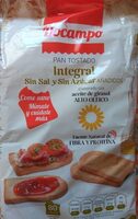 Pan tostado Integral sin sal y sin azúcar añadidos
