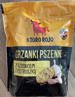 Grzanki pszenne z czosnkiem i pietruszką