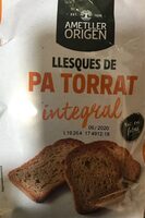 Llesques de pa torrat integral
