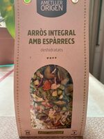 Arroz integral con espárragos deshidratados