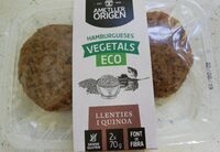 Hamburgueses Vegetals Eco Llenties i Quinoa