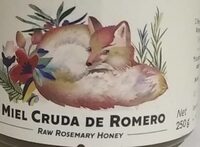 Miel cruda de romero