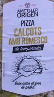 Pizza calçots amb romesco