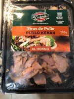 Tiras de pollo estilo kebab