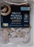 Tiras pechuga de pollo asado