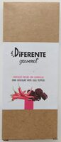 Diferente gourmet, chocolate negro con guindillas