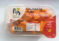 Calabaza cortada y pelada