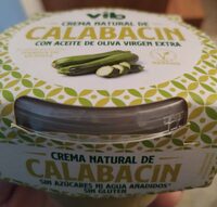 Crema natural de calabacín con aceite de oliva virgen extra