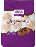 Magdalenas con pepitas de chocolate sin gluten