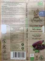 Chocolate Negro Ecologico 74% cacao