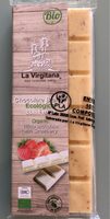Chocolate blanco ecológico con fresa