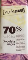 Xocolata negra 70% cacau Ka•kaw