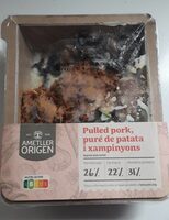 Pulled pork puré de patata i xampinyons