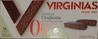 Virginias Turrón crujiente de chocolate con lechos sin azúcares añadidos