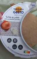 Tortilla de patata con cebollita pochada