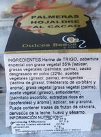 Palmeras hojaldre al cacao
