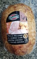 Pollo relleno al horno con jamón cocido y queso gouda