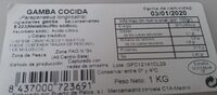 Gamba cocida elaborada FAO34