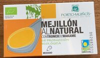 Mejillón al natural con troncos de wakame